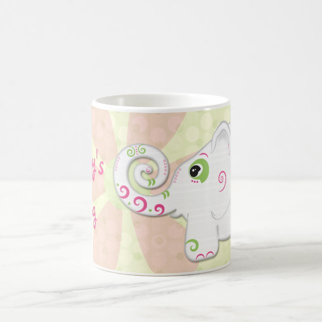 Caneca De Café Rico índio Estilo Elefante - Mug Personalizado (Centro)