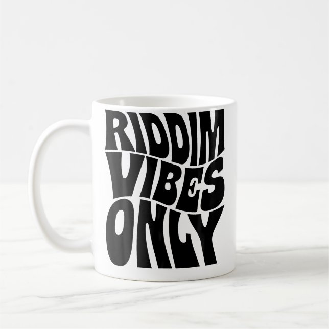 Caneca De Café Riddim Vibes Apenas Edm Rave Groovy (Esquerda)