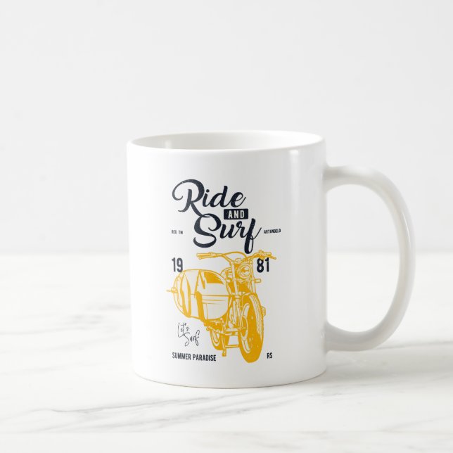 Caneca De Café Ride and Surf (Direita)