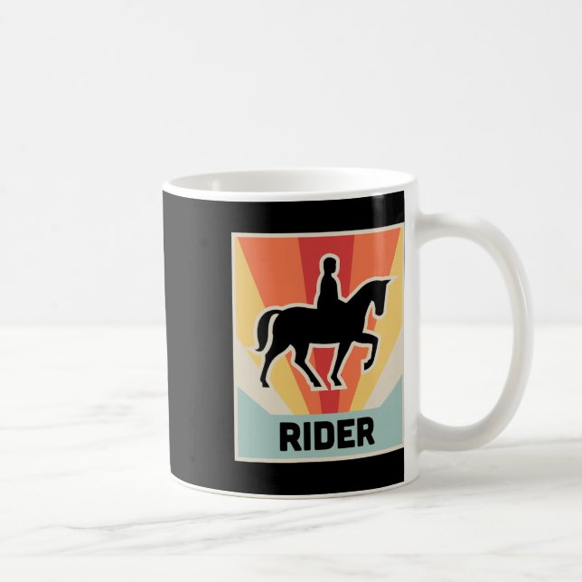 Caneca De Café Rider Vintage Horseback (Direita)
