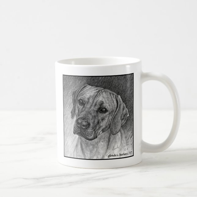 Caneca De Café Ridgeback Dog Art de Glenda S. Harlan (Direita)