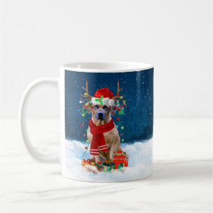 Caneca De Café Ridgeback Dog em Presente de Natal na Neve