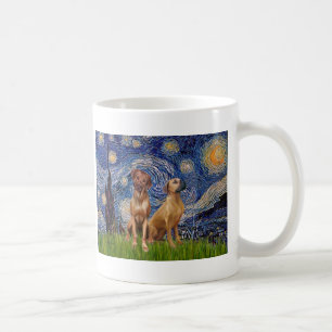 Caneca De Café Ridgeback Pair - Noite Estrelada