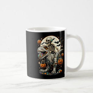 Caneca De Café Riding Mummy Dinosaur T Rex Kids Boys Halloween