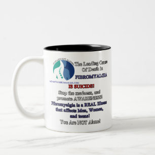Caneca de café Righthanded - fibromialgia &