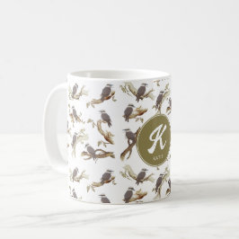 Caneca De Café Rindo Kookaburra australiano Eucalyptus Monograma