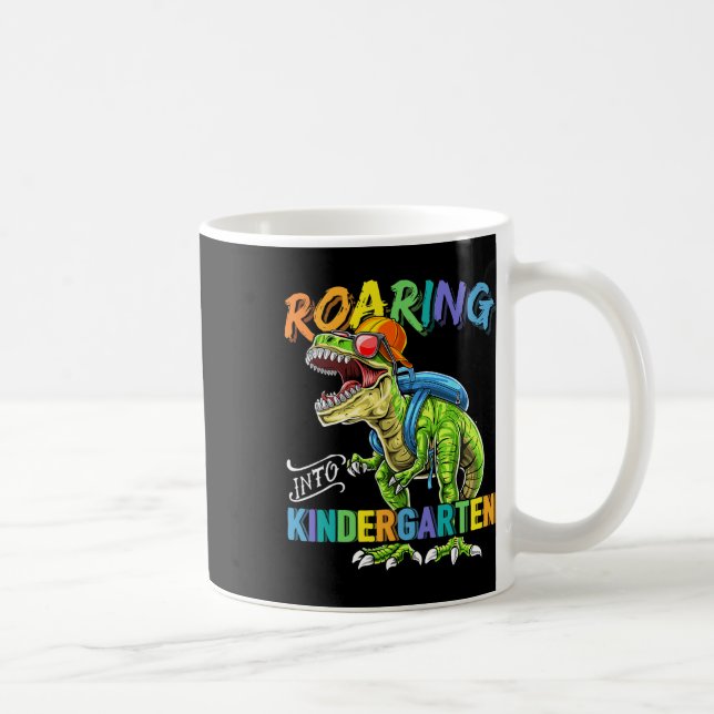 Caneca De Café Ring Kindergarten Dinossaur T Rex Ck Para A Escola (Direita)