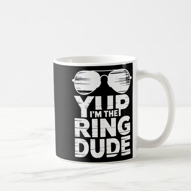 Caneca De Café Ring Security Wedding Party Funny Ring Bearer  (Direita)