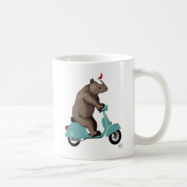 Caneca De Café Rino em Moped (Direita)