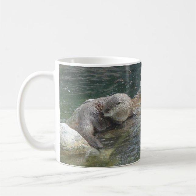 Caneca De Café Rio Americano Otter #2 Mug (Esquerda)