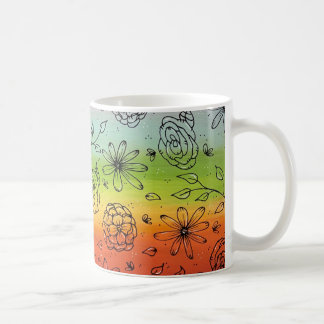 Caneca De Café Rio Arco-íris de Flores Coffee Mug