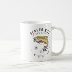 Caneca De Café Rio Beaverkill Nova York Fly Fishing Lembrança Bea