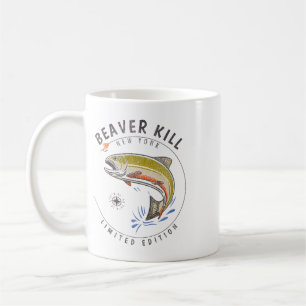 Caneca De Café Rio Beaverkill Nova York Fly Fishing Lembrança Bea
