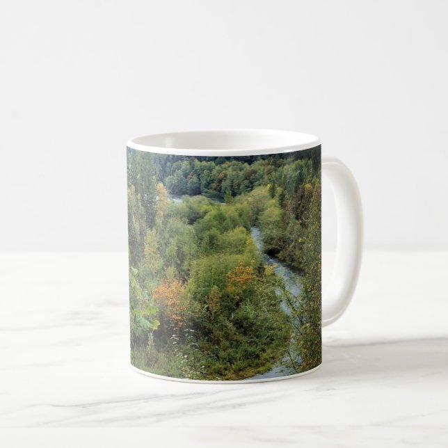 Caneca De Café Rio Clackamas, OR (Frente Esquerda)
