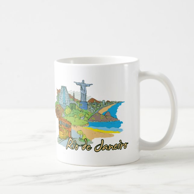 Caneca De Café Rio de Janeiro, Cidade Famosa do Brasil (Direita)