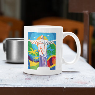 Caneca De Café Rio de Janeiro Cristo Redentor Brasil Colorido