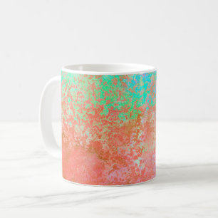 Caneca De Café Rio do Abstrato de Tinta Alcoólica Laranja de Fogo
