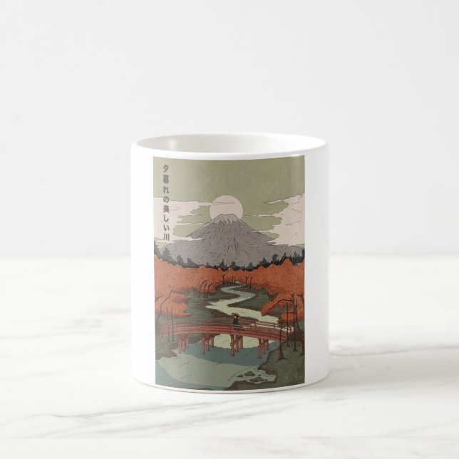 Caneca De Café Rio Lindo Ao Crepúsculo (Centro)