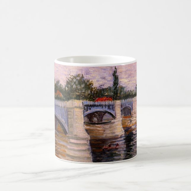 Caneca De Café Rio Van Gogh Seine com Pont del Grande Jette (Centro)