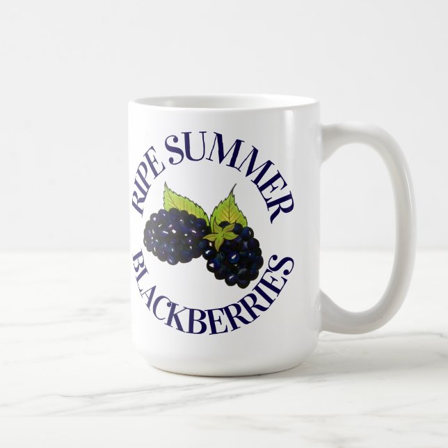 Caneca De Café Ripe Summer Blackberry Blackberry Berry Berries (Direita)