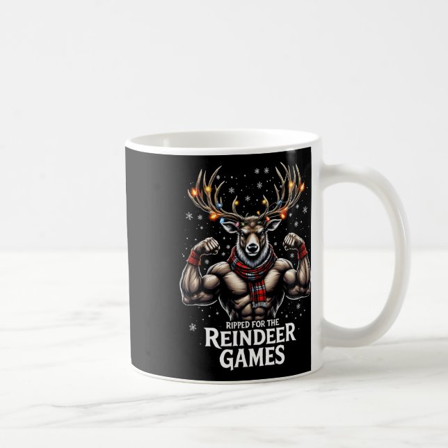 Caneca De Café Ripped For The Games Engraçado Workout R (Direita)