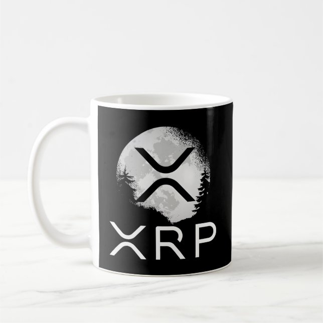 Caneca De Café Ripple Coin Xrp Razão Moon Cryptocurrency Bull Mãe (Esquerda)