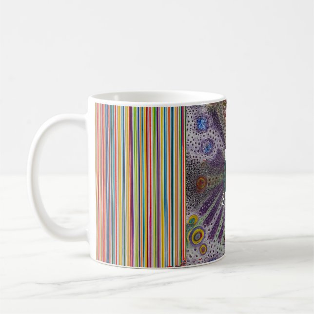 Caneca De Café “Rise and Shine – Abstract Rainbow Power Mug” (Esquerda)