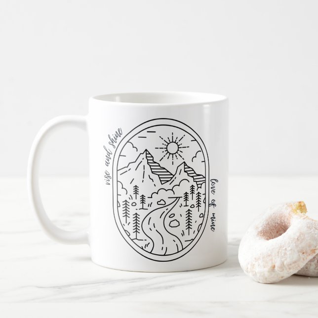 Caneca De Café Rise and Shine, Love of Mine (c) Coffee Mug (Com Donut)