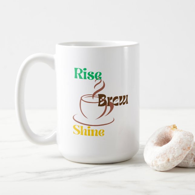 Caneca De Café Rise Brew Shine 15 oz Clássico (Com Donut)