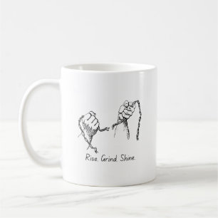 Caneca De Café Rise Grind Shine Hustle Mug