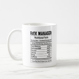 Caneca De Café Risk Manager Nutrition Facts 11 oz Coffee Mug