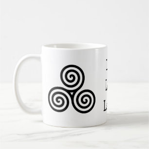 Caneca De Café Riso vivo do amor da espiral tripla