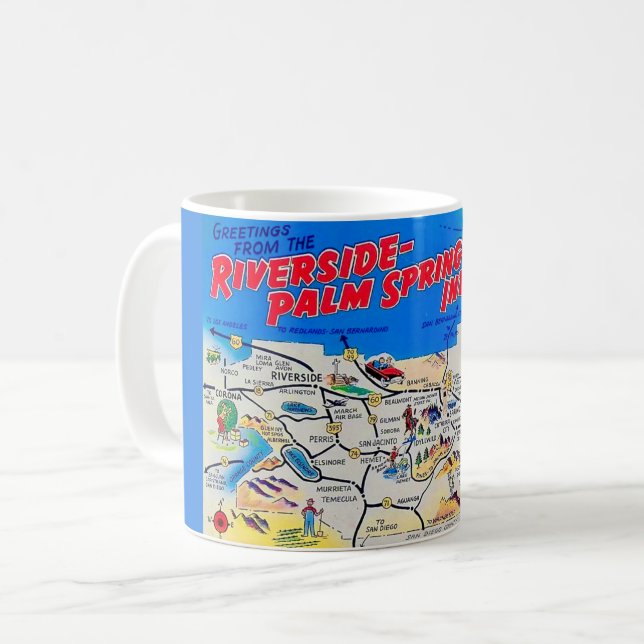 Caneca De Café Riverside - Palm Springs  (Frente Esquerda)