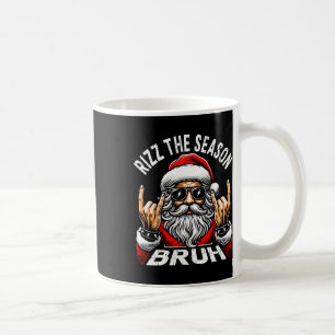 Caneca De Café Rizz A Temporada Cara Humoroso Natal Rizzmas Papai