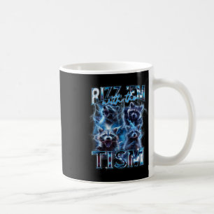 Caneca De Café Rizz Em Com O Meme Tism Guaxinim Autista