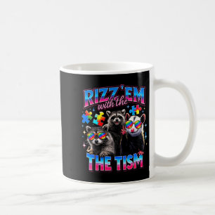 Caneca De Café Rizz em com o tismo meme de guaxinim autista autis