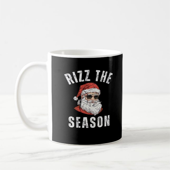 Caneca De Café Rizz The Season Funny Papais noeis Feliz Rizzmas R (Esquerda)