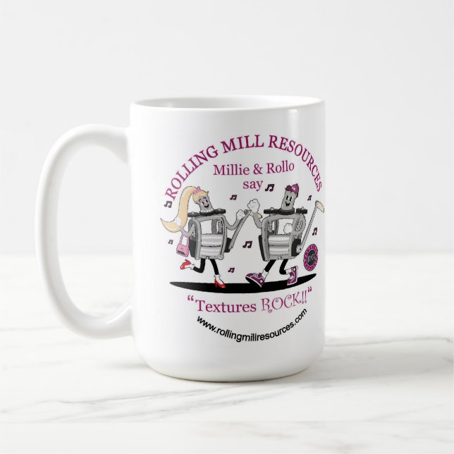 Caneca De Café RMR Textures Rock 15 oz Mug (Esquerda)