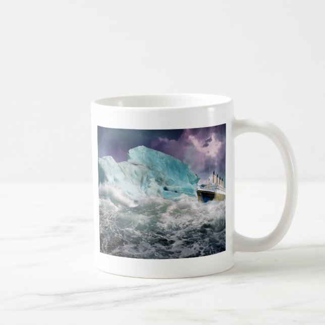 Caneca De Café RMS Titanic e Iceberg Painting (Direita)