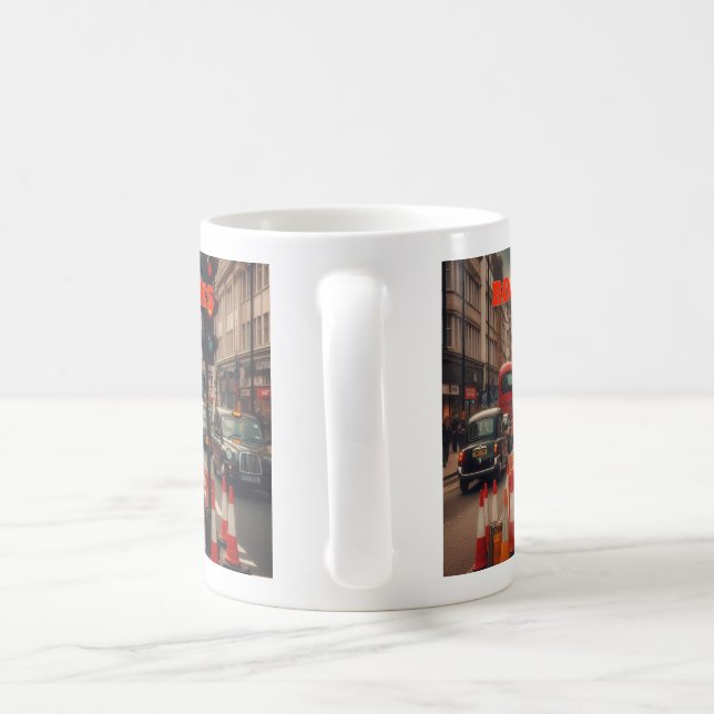 Caneca De Café Roadworks em Londres (Alça)