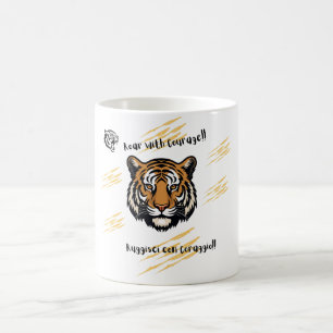 Caneca De Café Roar com Courage Tiger