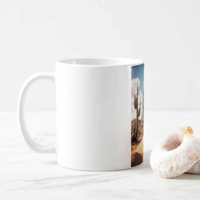Caneca De Café "Roar da Manhã: Dino Mug" (Com Donut)