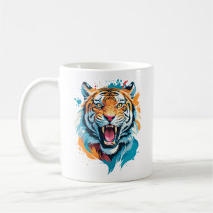 Caneca De Café Roaring Tiger Face