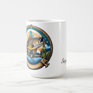 Caneca De Café Roba de Truta Saltando para o Jantar