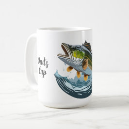 Caneca De Café Robalo Boca-Larga Atacando Isca de Superfície