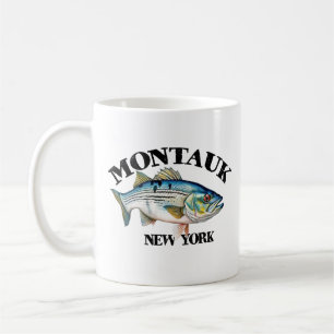 Caneca De Café Robalo Listrado Montauk Nova York Pescador de Linh