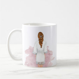 Caneca De Café robe de casamento blusa rosa futuro mrs monograma