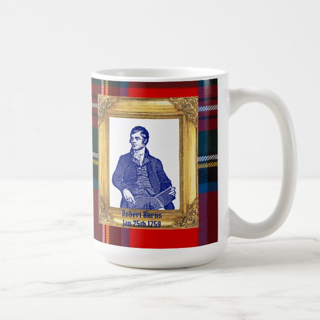 Caneca De Café Robert Burns Supper Royal Stewart Xadrez Jan 25 (Direita)