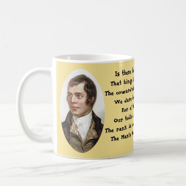 Caneca De Café Robert Burns um homem é um homem para' isso (Esquerda)