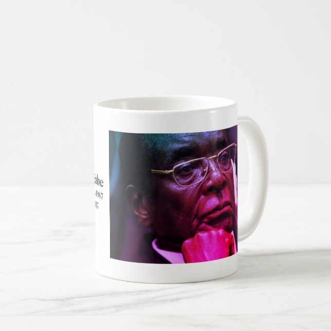 Caneca De Café Robert G. Mugabe, Presidente do Zimbabué (Frente Esquerda)